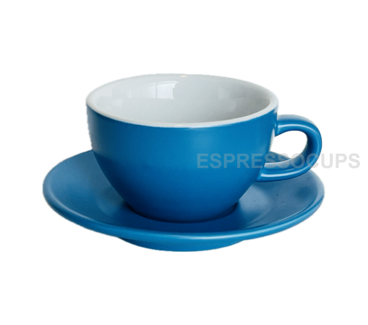 "TULIPANO" 210ml Cappuccino Cups - blue matte